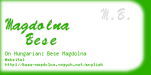 magdolna bese business card